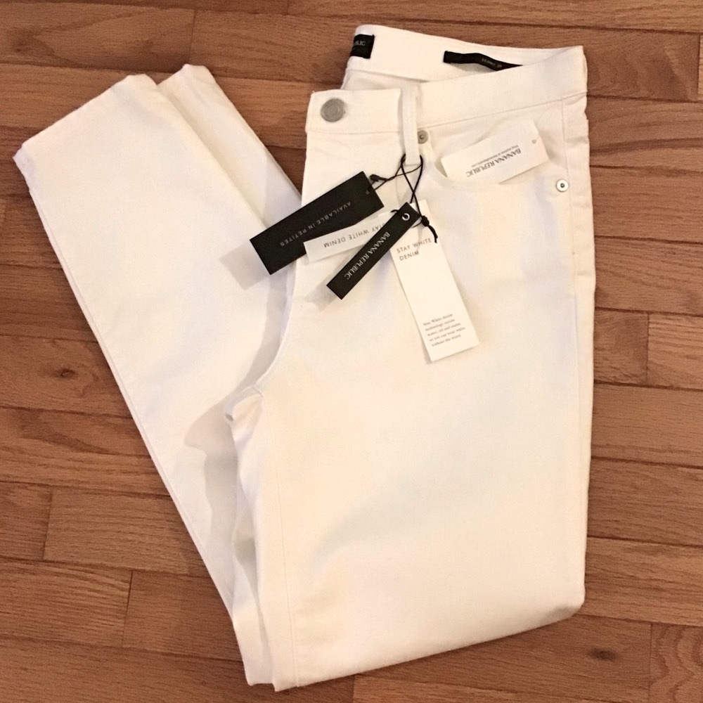 BANANA REPUBLIC “STAY WHITE” JEAN SUPER SOFT STAIN RESISTING FABRIC - MIDRISE 29
